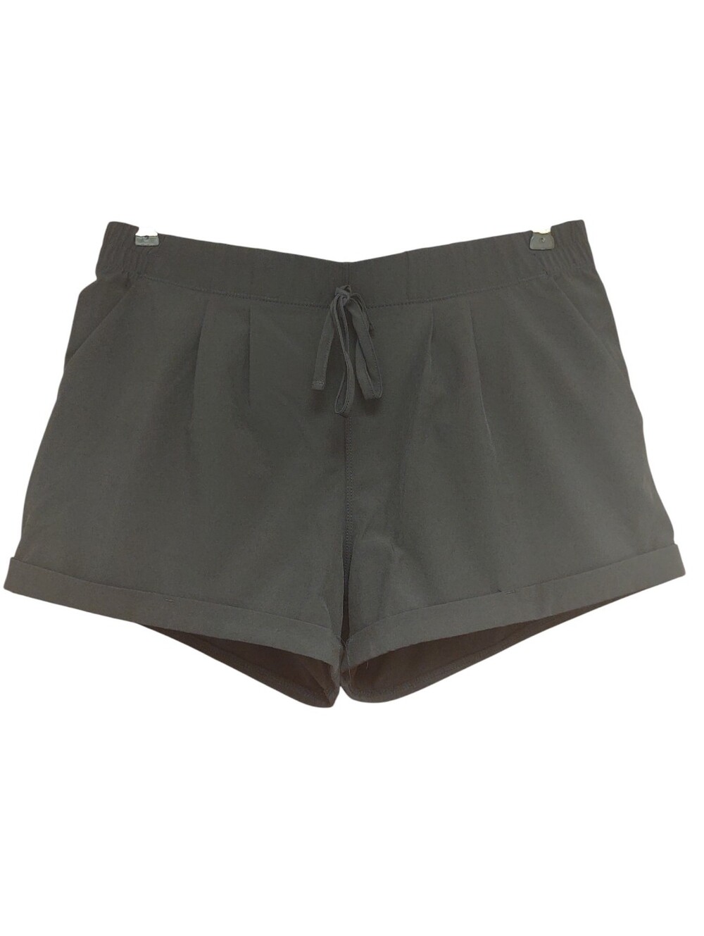 ZYIA Black High-Waist Drawstring Shorts Size L